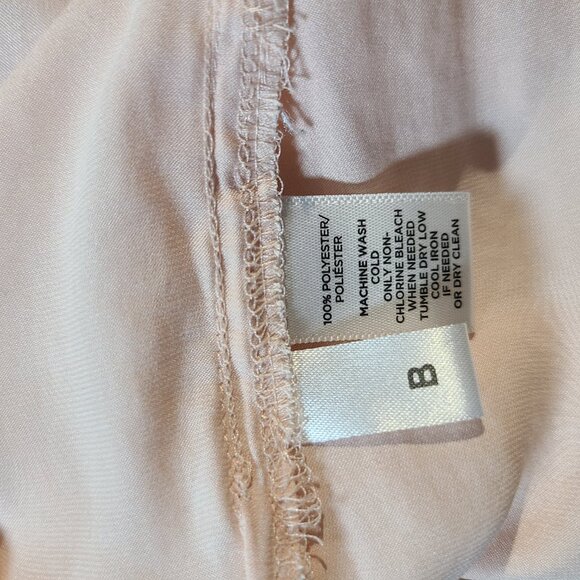 Loft Pink Sleeveless Blouse L Lightweight Sheer Layering Top Feminine Chic - Picture 6 of 6